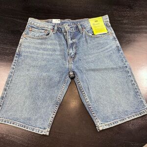 Levi's Light Blue Jean 412 Slim Shorts
